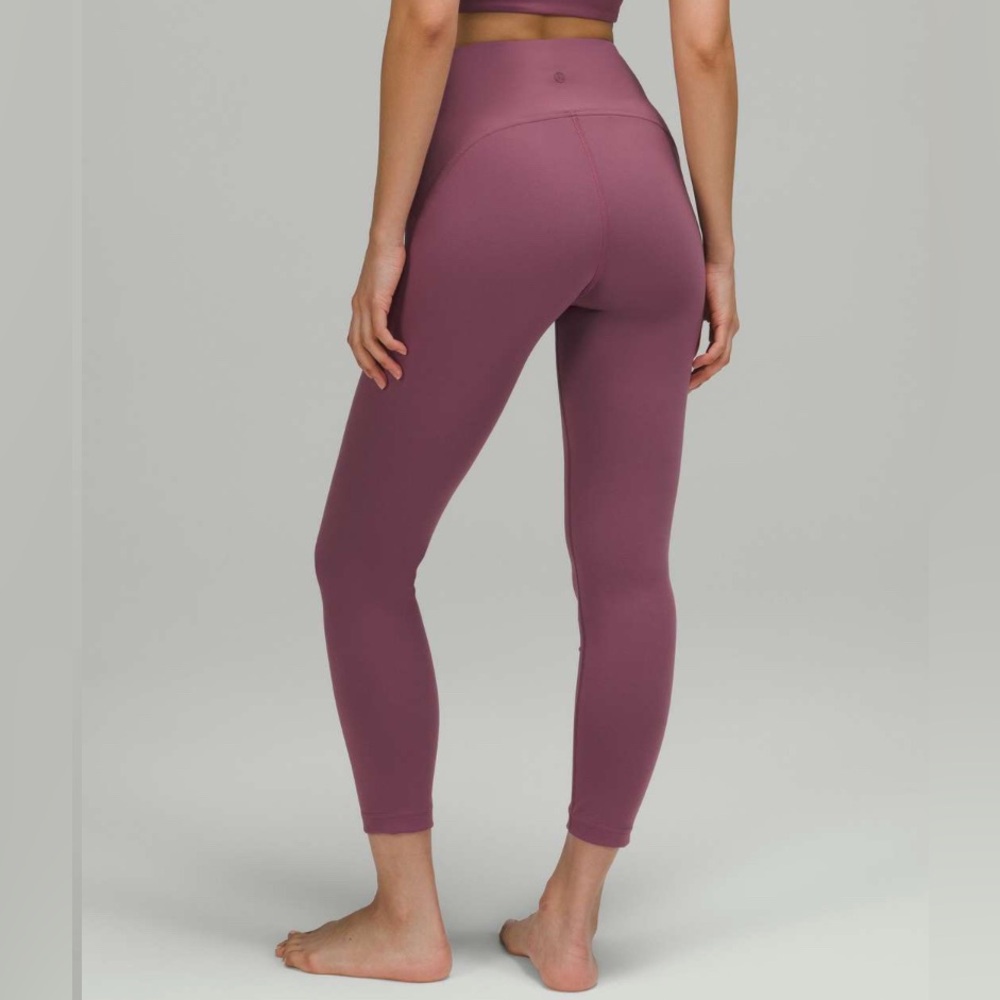 Lululemon InStill High-Rise Tight 25" Vintage Plum Size 16 Mauve Rose Pink - Picture 2 of 7